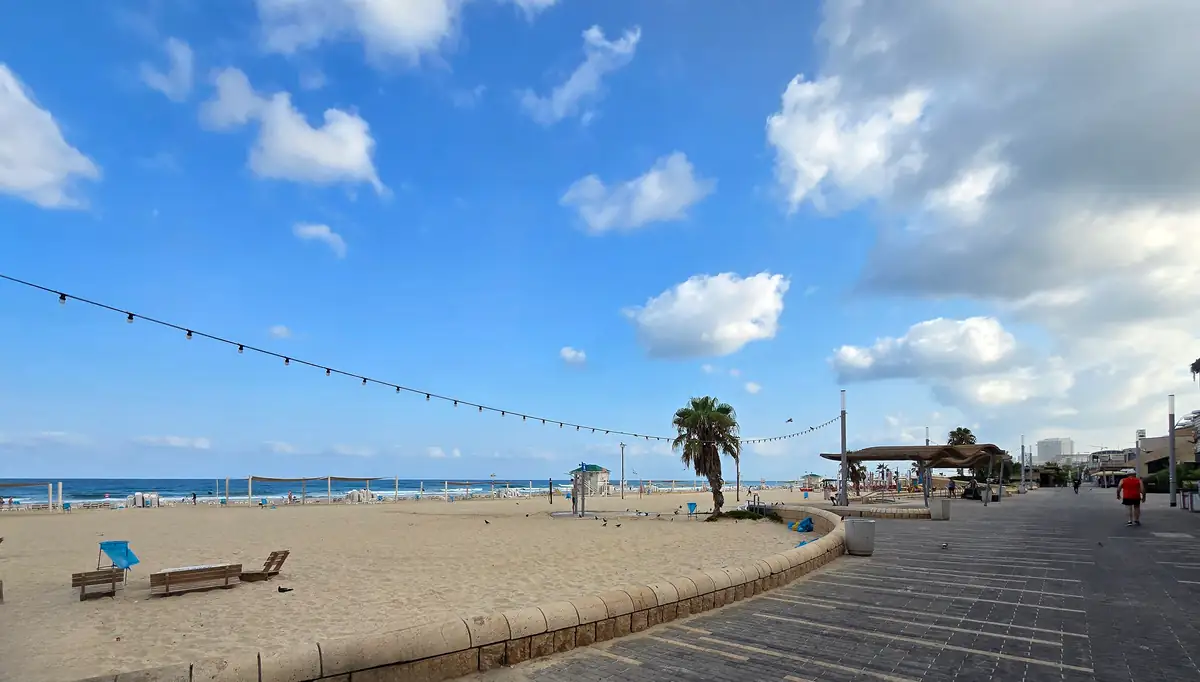 The promenade and beach of Rishon LeZion